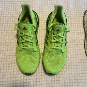 Mens Adidas Ultraboost Running Sneaker, Neon Green only, Size 10